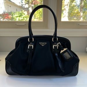 Authentic like new Prada nylon and leather bag